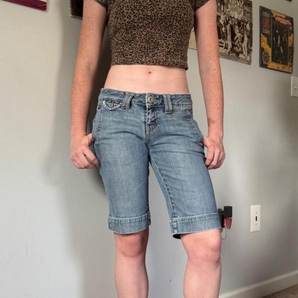 Aeropostale Light Wash Denim Bermuda Shorts